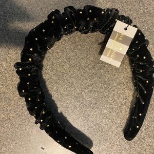 Lele Sadoughi Black Velvet Headband- New with Tags!